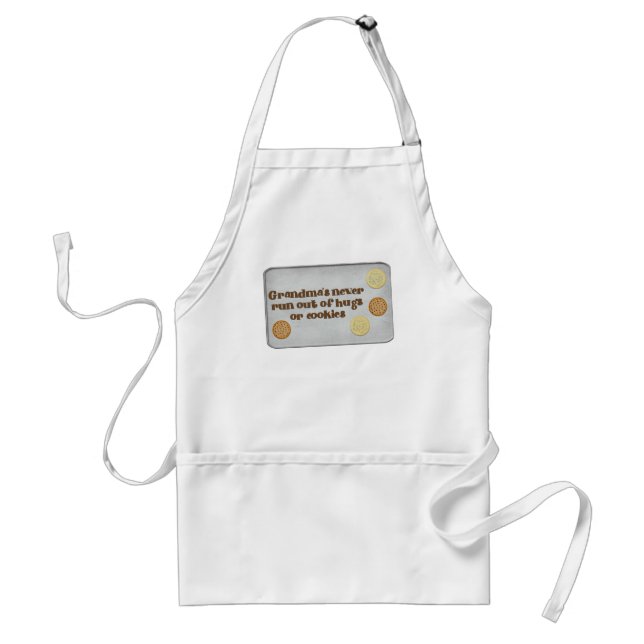Grandmas Never Run Out Of Hugs Or Cookies Apron (Front)