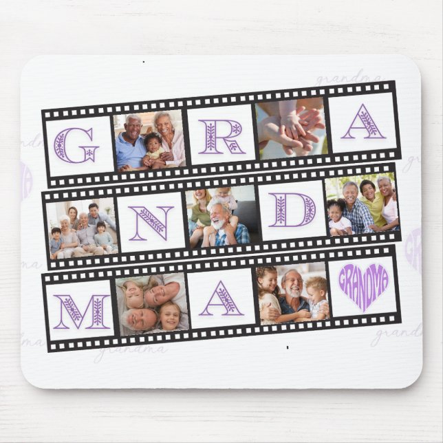 Grandma's Personalised Mouse Pad w/ 7 Photos! (Front)