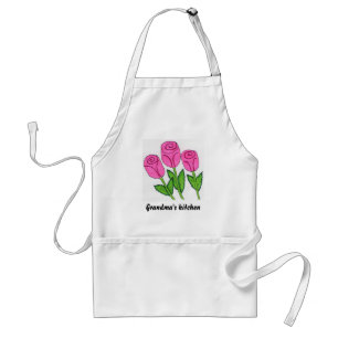 Grandmas Pink Roses Standard Apron