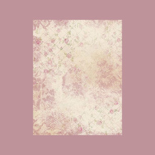 Grandma's Quilt-Floral Shabby Chic Scrapbook Paper