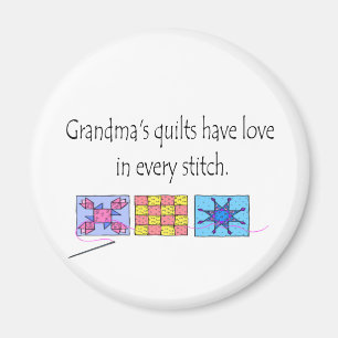 Grandma's Quilts T-shirts and Gifts. Magnet
