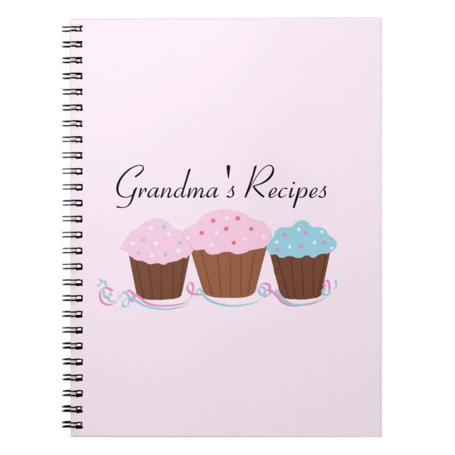 Grandma's Recipes - Frosted Cupcakes Notebook (Front)