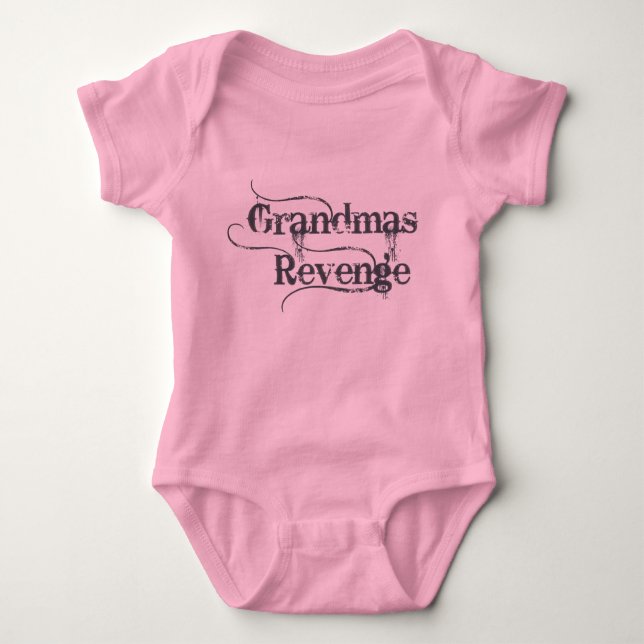 Grandmas Revenge Black Baby Bodysuit (Front)