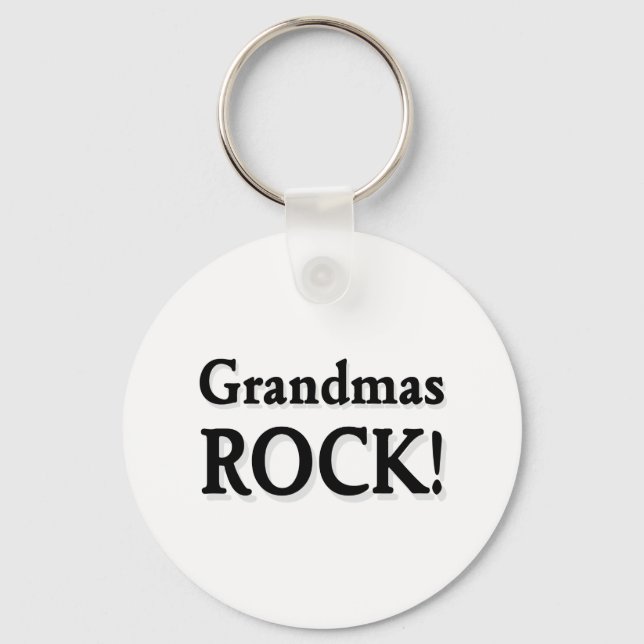 Grandmas ROCK! Key Ring (Front)
