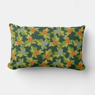 Grandma's Roses Meet Funky Folk Art Lumbar Cushion