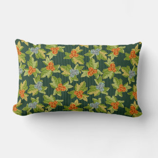 Grandma's Roses Meet Funky Folk Art Lumbar Cushion