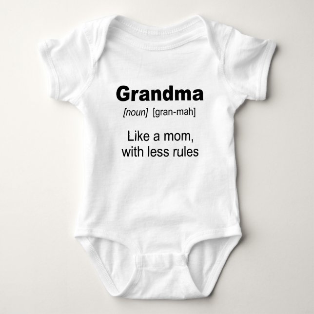 Grandmas Rule! Baby Bodysuit (Front)