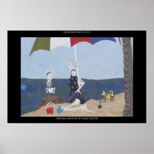 Grandma's sand castle poster