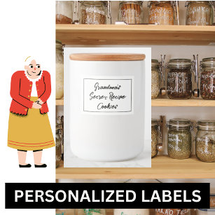 Grandma's Secret Recipe Cookies Personalised Food Label