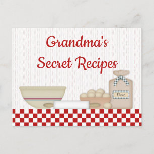 Grandma's Secret Recipes Recipe Card