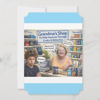 Grandmas shop holiday card