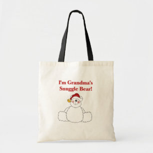Grandma's Snuggle Bear Grandma Christmas Tote Bag