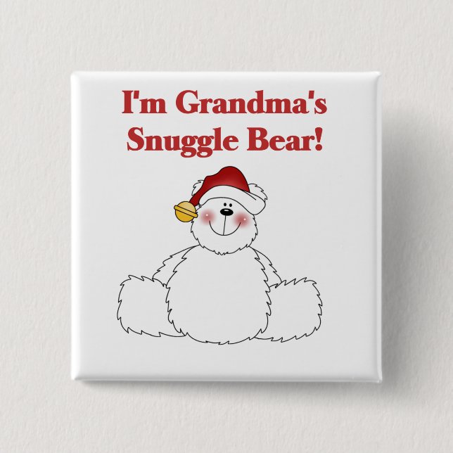 Grandma's Snuggle Bear Tshirts and Gifts 15 Cm Square Badge (Front)