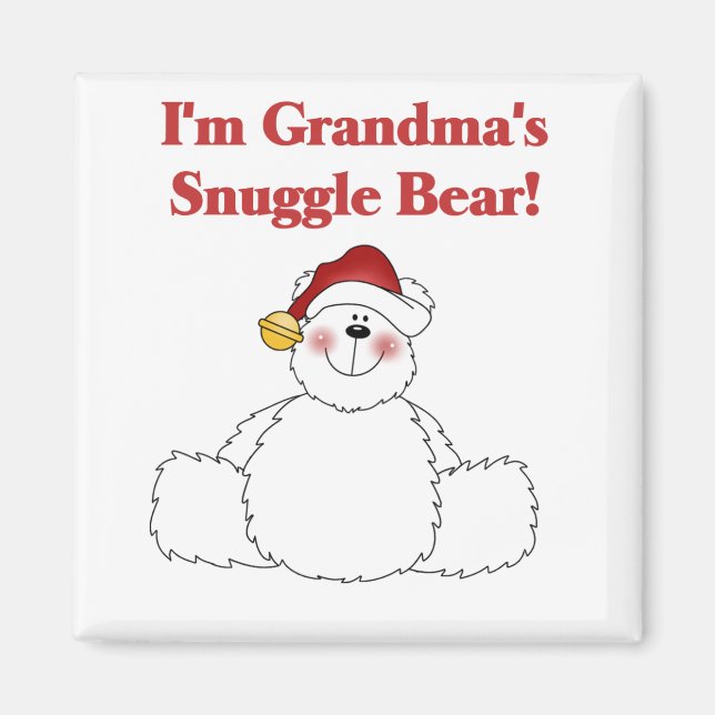Grandma's Snuggle Bear Tshirts and Gifts Magnet (Front)