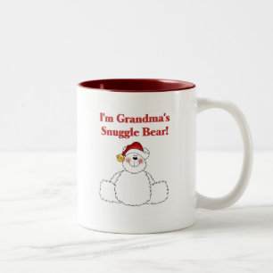 Grandma's Snuggle Bear Tshirts and Gifts Two-Tone Coffee Mug