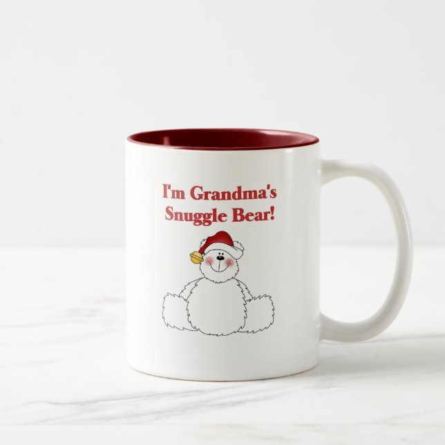 Grandma's Snuggle Bear Tshirts and Gifts Two-Tone Coffee Mug (Right)