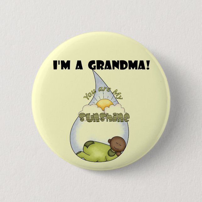 Grandma's Sunshine-African American Boy 6 Cm Round Badge (Front)