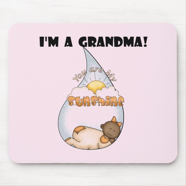 Grandma's Sunshine-African American Girl Mouse Pad (Front)