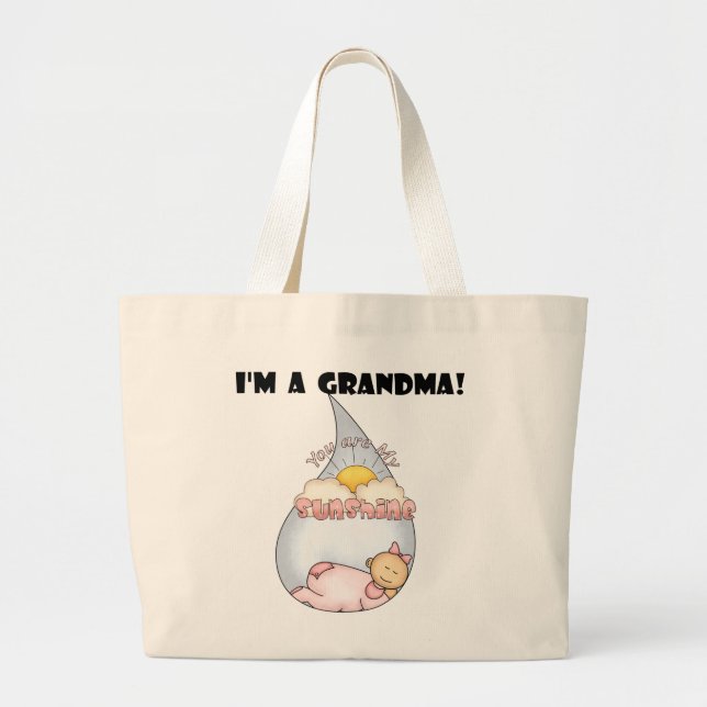 Grandma's Sunshine - Girl Tshirts and Gifts Large Tote Bag (Front)