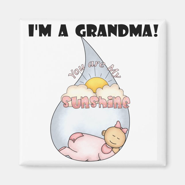 Grandma's Sunshine - Girl Tshirts and Gifts Magnet (Front)