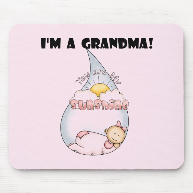 Grandma's Sunshine - Girl Tshirts and Gifts Mouse Pad (Front)