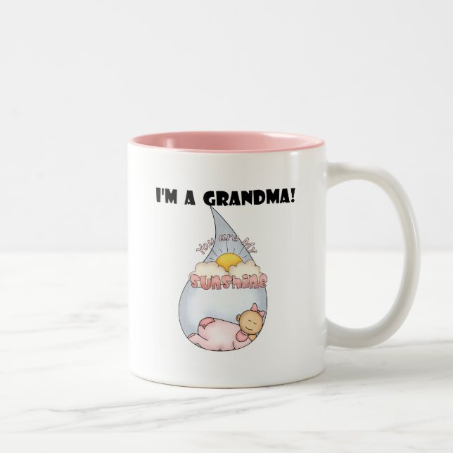 Grandma's Sunshine - Girl Tshirts and Gifts Two-Tone Coffee Mug (Right)