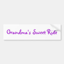 "Grandma's Sweet Ride" Bumper Sticker