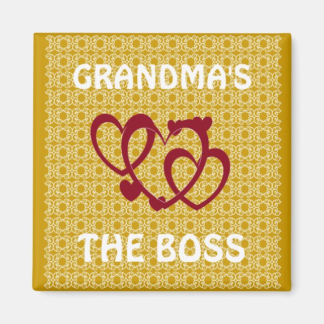GRANDMAS THE BOSS KITCHEN MAGNET (Front)