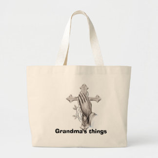 Grandma's things large tote bag