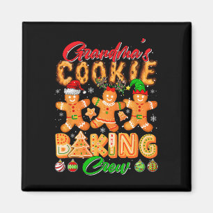 Grandma's Xmas Cookie Baking Crew Funny Baker Love Magnet