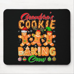 Grandma's Xmas Cookie Baking Crew Funny Baker Love Mouse Pad