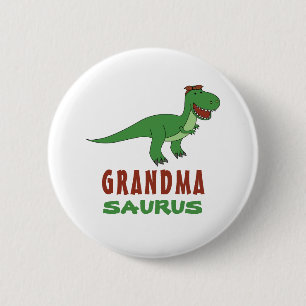 Grandmasaurus Dinosaur T-Rex Dino Nana Grandparent 6 Cm Round Badge