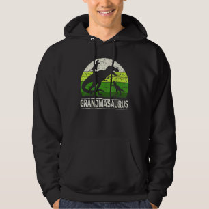 Grandmasaurus T Rex 2 Two Kid Dinosaur Mothers Day Hoodie
