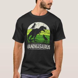 Grandmasaurus T Rex 2 Two Kid Dinosaur Mothers Day T-Shirt