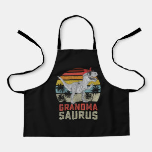 Grandmasaurus T Rex Dinosaur Grandma Saurus Family Apron