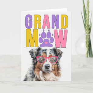 GrandMAW Australian Shepherd Dog Grandparents Day Holiday Card