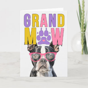 GrandMAW Boston Terrier GrandDOG Grandparents Day Holiday Card