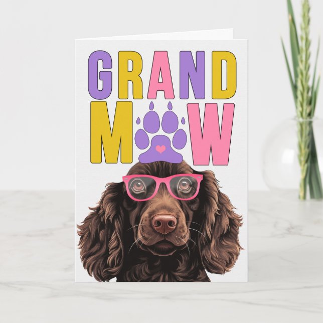 GrandMAW Boykin Spaniel GrandDOG Grandparents Day Holiday Card (Front)