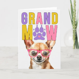 GrandMAW Chihuahua Dog GrandDOG Grandparents Day Holiday Card