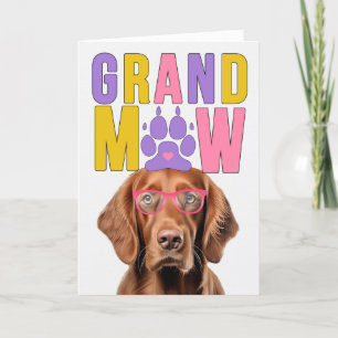 GrandMAW Irish Setter Dog Funny Grandparents Day Holiday Card