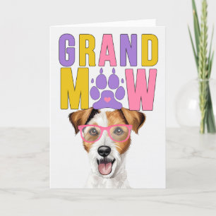 GrandMAW Jack Russell GrandDOG Grandparents Day Holiday Card