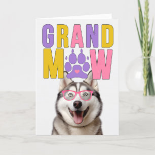 GrandMAW Malamute GrandDOG Grandparents Day Holiday Card