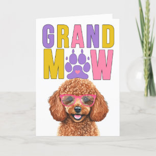 GrandMAW Poodle GrandDOG Grandparents Day Holiday Card