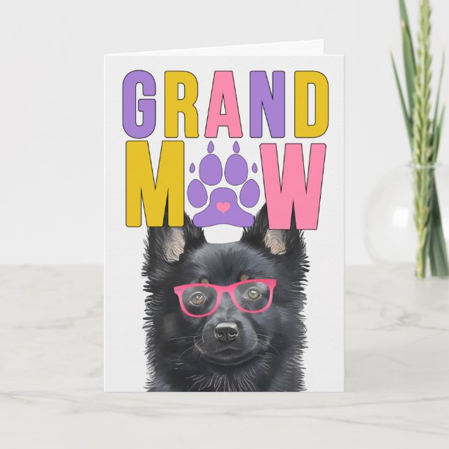 GrandMAW Schipperke Dog Funny Grandparents Day Holiday Card (Front)