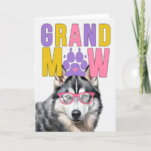 GrandMAW Siberian Husky GrandDOG Grandparents Day Holiday Card