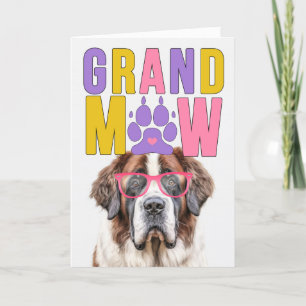 GrandMAW St Bernard GrandDOG Grandparents Day Holiday Card