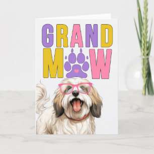 GrandMAW Tibetan Terrier GrandDOG Grandparents Day Holiday Card