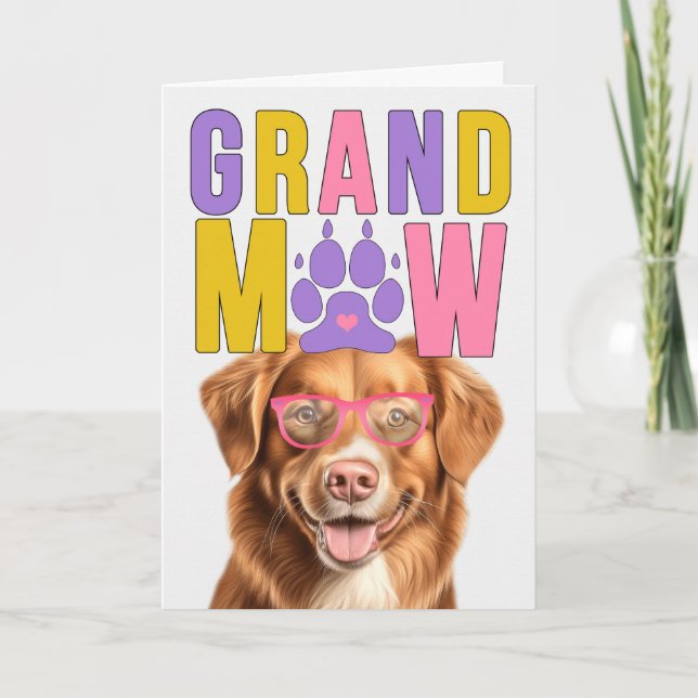 GrandMAW Tolling Retriever Funny Grandparents Day Holiday Card (Front)