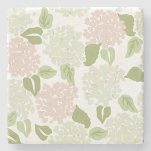 Grandmillenial hydrangea floral preppy pretty stone coaster
