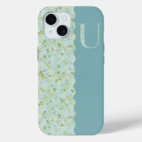 Grandmillenial MONOGRAM U ACQUA LITTLE FLOWERS Cas